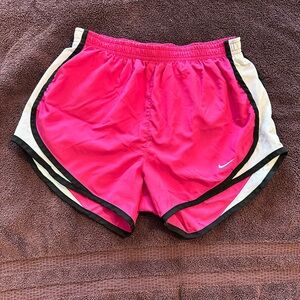 Nike Women's Hot Pink and Black Athletic Shorts